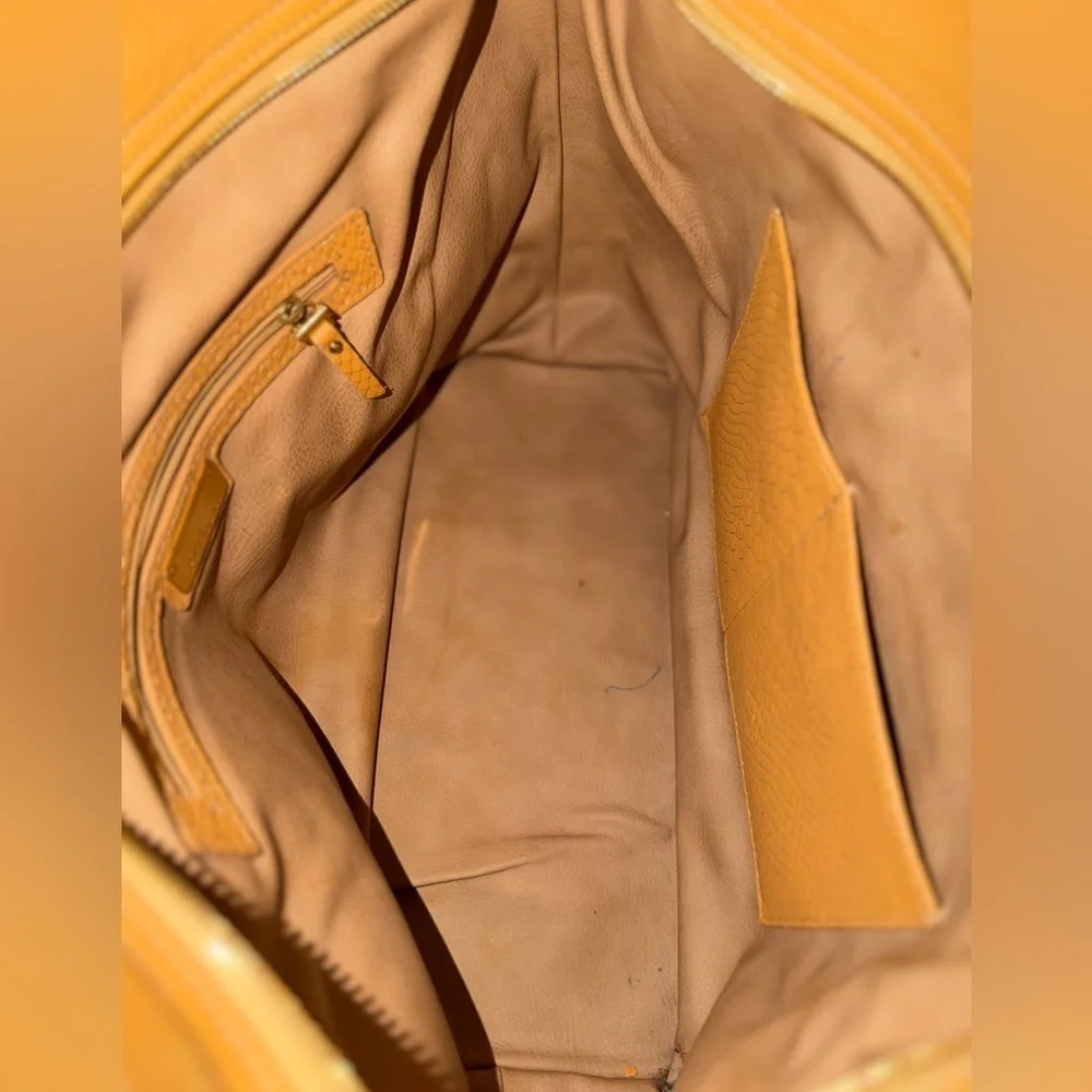 GiGi New York Mustard Textured Tote